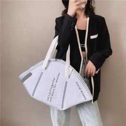 Evening Bags Mask Shape Designer Canvas Bag Women Shoulder Fashion Print Large-capacity Shopping Handbag Purse Female Crossbody Totes 273h