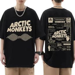 Arctic Monkeys Inspired T Shirt - Album List Doodle Print Vintage T-shirt Men Women Hip Hop Punk Short Sleeve Tshirts Streetwear 240517