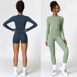 Active Sets Quick Dry Sport Yoga Set 2pcs Outfit Fitness Gym Suit Workout Clothes For Women High Waist Sportgwear Tracksuit