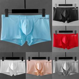 Underpants Sexy Underwear Briefs Men's Soft Knickers Seamless Comfort U Convex Design Smooth Long Bulge Pouch Shorts Ropa