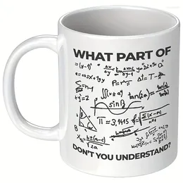 Mugs Coffee Cup 11 Oz Funny Satire Math Teacher Student Novelty Drink Ceramic White (11 Oz) Restaurant/cafe
