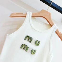 Women's Vest Designer Shirts Fashion m tanks top women vest Sexy Halter Tee Party Fashion Crop Top Luxury Embroidered T Shirt Spring Summer Backless E0L5 Vest woven
