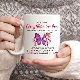 Mugs Daughter-in-law Coffee Cup Ceramic Motivational Sayings From The Mother-in-law Water Summer And Winter Drinks