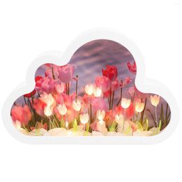 Table Lamps 1 Set DIY Night Lamp Decor Cloud Modelling Mirror Tulip Light