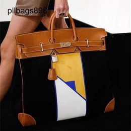 Platinum Handbag 50cm Totes Cowhide Customised Limited Edition Top Quality men fashion handbag bag large size handmade qualityNN4K