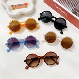 Boy Girl Cute Cartoon Bear Shape Fashion Round Children Vintage Sunglasses UV Protection Classic Kids Eyewear