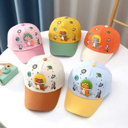 Caps Hats Cute Cartoon Dinosaur Childrens Baseball Hat Summer Mesh Breathable Baby Adjustable Sun Hat Outdoor Childrens Boys and Girls Toe Hat WX