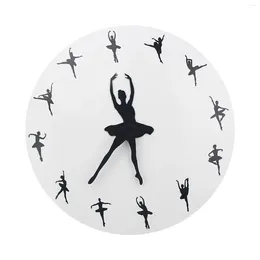 Wall Clocks Ballerina Clock Ballet Dancer Fashionable Ornament For Dancing Studio Office Bedroom Dining Room Housewarming Gift