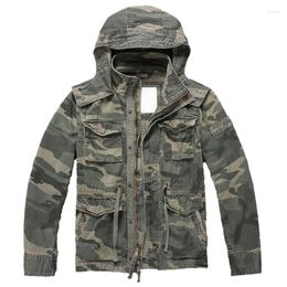 Men's Jackets Hooded Windbreaker Coat Cotton Padded Military Mens Winter Outdoor Autumn Safari Style Male Pea Oversized