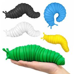 Decompression Toy Fingertip Slug toy relieves stress Articulated 3D printing simulation Slug Fidget sensor reduces stress toy WX