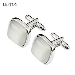 Cuff Links Low Key Luxury Stone Cufflinks Mens LEPTON Womens Classic Luxury Evening Dress Shirts Cat Eye Cufflinks Formal Wedding Business