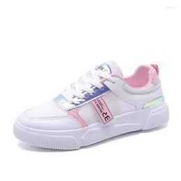 Fitness Shoes 2024 Summer Red White Female Hollow Mesh Fashion Student Korean Version Of The Breathable Wild