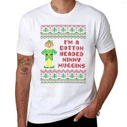 Men's Tank Tops Funny Elf Cotton Headed Ninny Muggins Ugly Sweater T-Shirt Blanks Customs Blacks Designer T Shirt Men