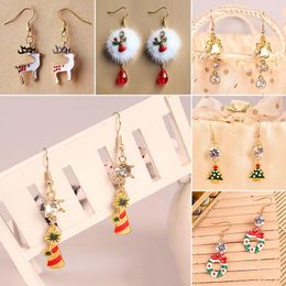 Dangle Earrings Fashion Christmas Elk Small Bell Tree Snow Earring Women's Jewelry Day's Gifts