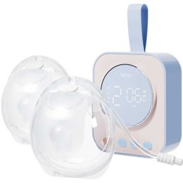 Breastpumps NCVI hands-free wearable breast pump combined with sturdy motor and wearable cup 4-mode 9-level 21/24/28mm low noise d240517