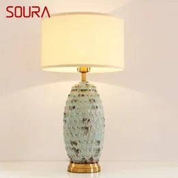 Table Lamps SOURA Modern Ceramic Light LED Creative Fashionable Bedside Desk Lamp For Home Living Room Bedroom El Decor