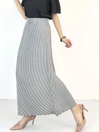 Skirts Miyake Folds 2024 Spring Half Skirt Package Hip Medium Long High Waist Twill