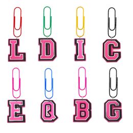 Charms Pink Letter Cartoon Paper Clips Bookmarks Gifts For Girls Nurse Day Office Supply Bk Gift Bookmark Clamp Desk Accessories Stati Otcjw