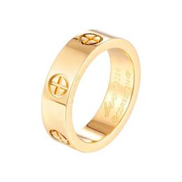 Band Rings Fashionable Classic Cross Stainless Steel Ring for Mens Gold Luxury Jewellery Wedding Gift J240516