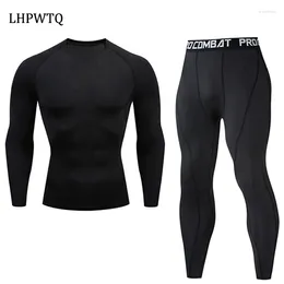 Men's Thermal Underwear 2024 Sports Suits Winter Men Compression Set Sets Elastic Long Johns For MMA Sleeve