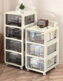 Kitchen Storage Multi-Layer Rack Truck Can Be Used For Toys Snacks Books And Baby Products Household Portable Organization Units