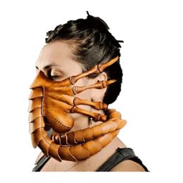 Halloween Scary Facehugger Scorpion Mask Alien Claws Insect Hug Face Latex Party Mask 240517