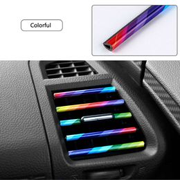 New 10 PCS Car Air Conditioner Outlet Soft Accessories Auto Interior Grille Decorative Strip Universal U-shaped