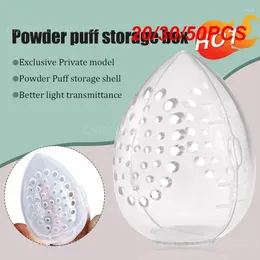 Storage Boxes 20/30/50PCS Cosmetic Egg Box Breathable-moisture-proof Transparent Eggshell Puff