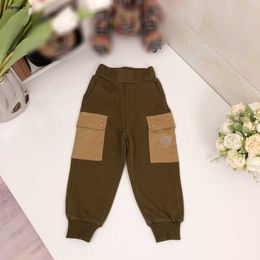 Top Child Clothing sweatpants for girl boy Size 100-160 CM Side large pocket decoration baby pants fashion Kids trousers Sep20