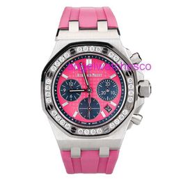 AAA AaiaPi Designer Unisex Luxury Mechanics Wristwatch High Edition 1 to 1 Watches second-hand new Automatic Machinery Womens Pink dial with 37mm