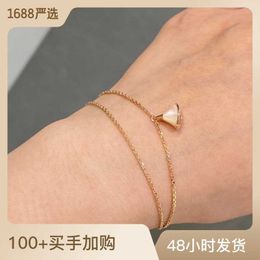 Lightweight to pair with classic goingout bracelet High Small Skirt Bracelet White Full Diamond Rose Gold Red with Original bvilgarly