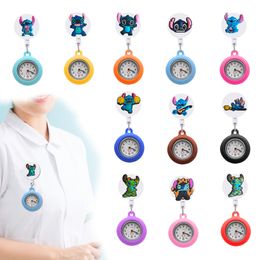 Charms 41 Clip Pocket Watches On Watch Retractable Digital Fob Clock Gift Nursing Womens Nurse Drop Delivery Ot0G1