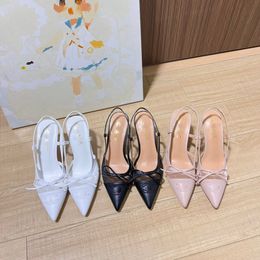 Summer Mesh Bow Sandals Charm Womens Party Sandals Romantic Fashion Gifts High Heels Shoes Original Packaging Designer Dress Shoes
