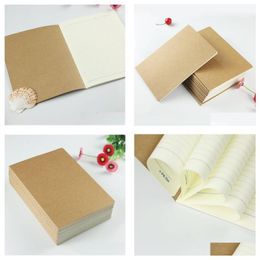 Notepads Wholesale Brown Kraft Er Ing Notepad School Exercise Soft Daily Notebook With Line Copybook Vintage For Office And Drop Deliv Dh29F