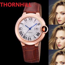 High quality roman womens watch Mechanical automatic 36MM Genuine Leather Sapphire 316L Stainless steel case Wristwatch gifts bracelet 2031