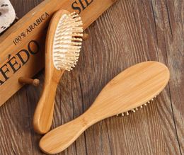 Whole Cheap Natural Bamboo Brush Healthy Care Massage Hair Combs Antistatic Detangling Airbag Hairbrush Hair Styling Too3801719