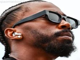 Vintage Black Square Sunglasses Men Unisex Luxury Designer Thick Small Frame Concave Sun Glasses Simple Retro Hip Hop Shades L22081810411