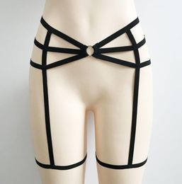 1Pcs Sexy Belt Women Elastic Cage Body Hollow Leg Garter Belt Suspender Strap Underwear Leg Strap Leg Garter Belt8808455