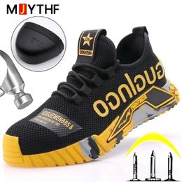 Fashion Sports Shoes Work Boots PunctureProof Safety Men Steel Toe Security Protective Indestructible 240517