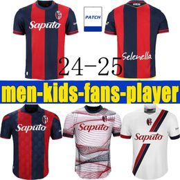 24 25 Bologna Soccer Jerseys ORSOLINI ARNAUTOVIC 2024 2025 RAIMONDO ZIRKZEE AEBISCHER SCHOUTEN Football Shirt LYKOGIANNIS SOUMAORO BONIFAZI AMEY Men Kids fans top