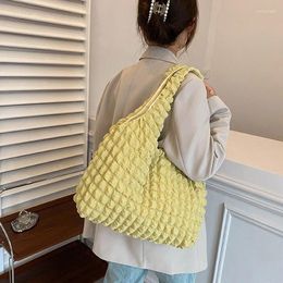 Evening Bags Large Capacity Casual Tote Women's Shoulder Bag Fashion Pleated Handbags Designer Ladies Top Handle