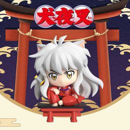 Blind box Inuyasha SITTNG IN A ROW Series Blind Box Toys Kawaii Anime Action Figure Caixa Caja Surprise Mystery Box Dolls Girls Gift Y240517