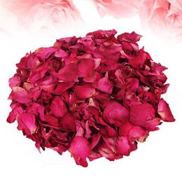 Decorative Flowers 2 Packs Decorate Creative Rose Petals Dining Table Dried Flower Red For Bathing