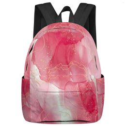 Backpack Marble Red Gradient Women Man Backpacks Waterproof Multi-Pocket School For Student Boys Girls Laptop Book Pack Mochilas