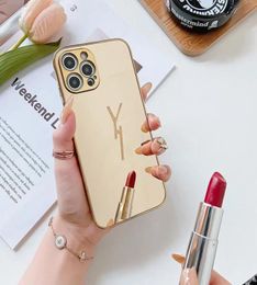 For IPhone 14 Pro Max Cases Luxury Gold Mirror Reflection Shell Phonecase 9 Kinds Designer Golden Pattern Cover 13P 12 11 XR XS 8 9632707