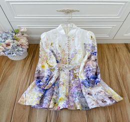 2022 European fashion dress spring and summer citrus garden series printed skirt7941060