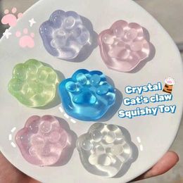 Decompression Toy Kawaii Cat Claw Adhesive Squeeze Toy Soft Reality Jelly Flash Cat Claw Squeeze Pressure Relief Toy Children and Adults Unique Gift WX