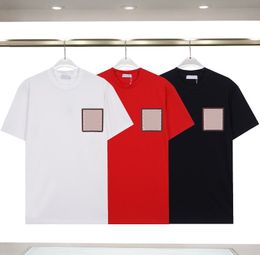 Men's T Shirts Designer Leather Frame Print Pattern Short Sleeve Crewneck Top For Men And Women couples