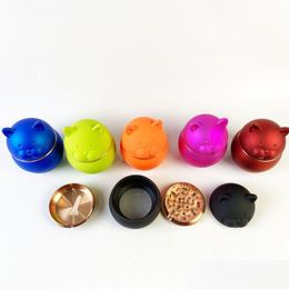 Herb Grinder Cat Tobacco Grinders Zinc Alloy Metal Smoking Accessories Drop Delivery Home Garden Household Sundries Dhe4N