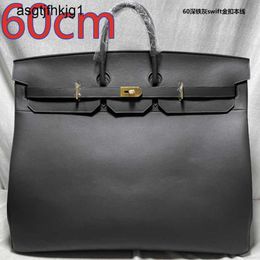 Designer Bag Tote Bags 60cm Platinum Customized Large Travel Capacity Genuine Leather Dominant Mens rj WSLA